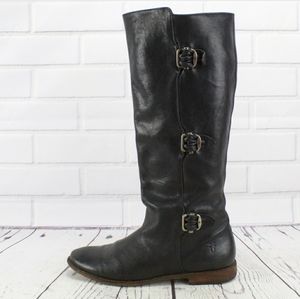 Frye Paige 3-buckle moto boot